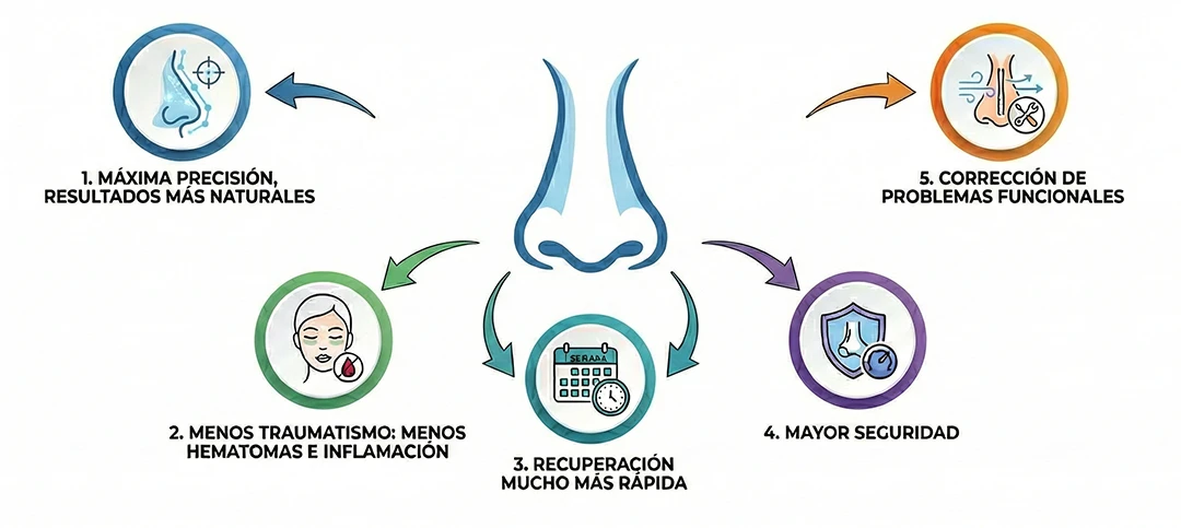 ¿Qué es la Rinoplastia Ultrasónica? La Revolución de la Precisión en Cirugía Nasal. ventajas
