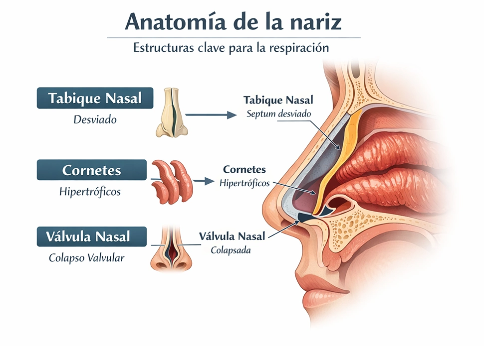 Rinoplastia funcional: Anatomía de la nariz